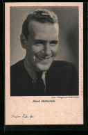 AK Schauspieler Albert Matterstock Lächelnd Im Anzug Im Portrait  - Actores