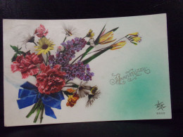 1294 THEME . LOT DE TROIS  CARTES . BOUQUET DE FLEURS  . A VOIR - Fleurs