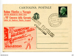 Repiquages - C.P. Cent. 15 Imperiale Soprastampata Per Viareggio 1941 - Entiers Postaux