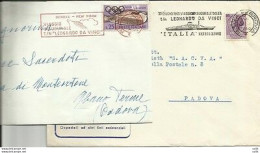 Nave Leonardo Da Vinci - Due Buste Con Annullo Meccanico Pubblicitario - 1946-60: Storia Postale