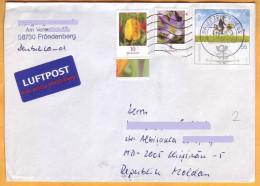 2008 Germany - Moldova Ganzsache Sonderumschlag Bike, Flowers, Flora, Post - Lettres & Documents