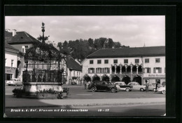 AK Bruck A. D. Mur, Brunnen Mit Kornmesserhaus  - Altri & Non Classificati