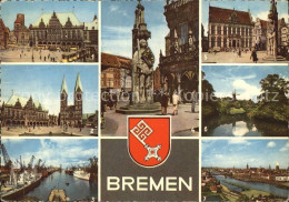 72414388 Bremen Marktplatz Rathaus St Petri Dom Ueberseehafen Roland Schuetting  - Bremen