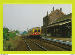 BOUSSU TRAIN Autorail SNCB Ligne 97 St Ghislain Quievrain En Gare VOIR DOS - Boussu