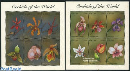 Ghana 1998 Orchids 12v (2 M/s), Mint NH, Nature - Flowers & Plants - Orchids - Autres & Non Classés