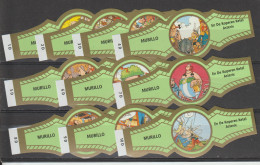 Reeks 1726  Asterix    1-10      ,10   Stuks Compleet      , Sigarenbanden Vitolas , Etiquette - Cigar Bands