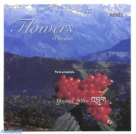 Bhutan 2002 Flowers S/s, Mint NH, Nature - Flowers & Plants - Bhután