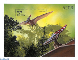 Bhutan 1999 Pteranodon S/s, Mint NH, Nature - Prehistoric Animals - Préhistoriques