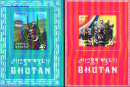 Bhutan 1976 Ceremonial Masks 2 S/s, Mint NH, Various - Folklore - Bhoutan