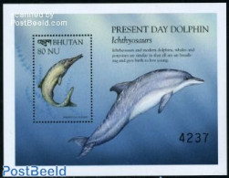 Bhutan 1999 Ichthyosaurus S/s, Mint NH, Nature - Prehistoric Animals - Sea Mammals - Prehistorics