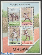 Malawi 1988 Olympic Games Seoul S/s, Mint NH, Sport - Athletics - Olympic Games - Tennis - Athlétisme