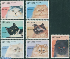 Vietnam 1986 Cats 7v, Mint NH, Nature - Cats - Sonstige & Ohne Zuordnung