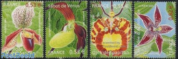 France 2005 Orchids 4v, Mint NH, Nature - Flowers & Plants - Orchids - Unused Stamps