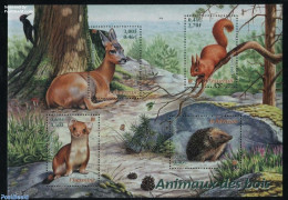 France 2001 Animals S/s, Mint NH, Nature - Animals (others & Mixed) - Birds - Deer - Hedgehog - Nuevos
