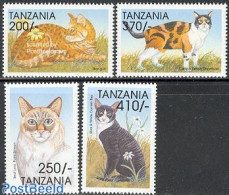 Tanzania 1999 Cats 4v, Mint NH, Nature - Cats - Tansania (1964-...)