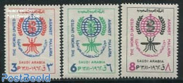 Saudi Arabia 1962 Anti Malaria 3v, Mint NH, Health - Nature - Health - Insects - Saudi-Arabien