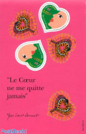 France 2000 Valentine, Yves Saint Laurent S/s, Mint NH, Health - Various - Health - St. Valentine's Day - Art - Fashion - Unused Stamps