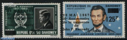 Dahomey 1967 J.F. Kennedy 2v, Mint NH, History - American Presidents - Sonstige & Ohne Zuordnung