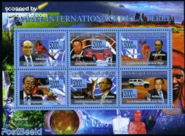 Guinea, Republic 2008 Int. Earth Year 6v M/s, Mint NH, Nature - Transport - Animals (others & Mixed) - Birds - Cat Fam.. - Cars