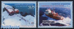 Argentina 1996 Antarctica 2v, Mint NH, Science - Transport - The Arctic & Antarctica - Ships And Boats - Nuevos