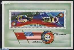 Bhutan 1975 Apollo-Soyuz S/s, Mint NH, Transport - Space Exploration - Bhoutan