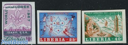 Liberia 1967 World Jamboree 3v Imperforated, Mint NH, Sport - Scouting - Otros & Sin Clasificación