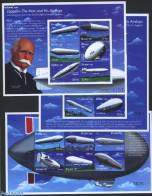 Bhutan 2000 Zeppelin 18v In 3 M/ss, Mint NH, Transport - Zeppelins - Zeppeline