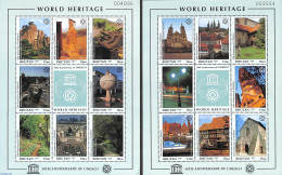 Bhutan 1997 50 Years UNESCO 2x8v M/s, Mint NH, History - Unesco - World Heritage - Bhoutan