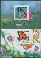 Bhutan 1996 Butterflies 2 S/s, Mint NH, Nature - Butterflies - Bhután