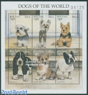 Bhutan 1997 Dogs 6v M/s, Mint NH, Nature - Dogs - Bhoutan