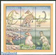 Tanzania 1999 Preh. Animals 6v M/s /Dromiceiomimus, Mint NH, Nature - Prehistoric Animals - Prehistóricos