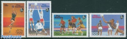 Gambia 1987 Olympic Games 4v, Mint NH, Sport - Basketball - Handball - Hockey - Olympic Games - Volleyball - Basket-ball
