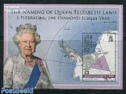 British Antarctica 2013 Queen Elizabeth Land S/s, Mint NH, History - Science - Various - Kings & Queens (Royalty) - Th.. - Familias Reales