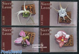 Sierra Leone 2000 Orchids 4v, Mint NH, Nature - Flowers & Plants - Orchids - Otros & Sin Clasificación