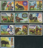 Paraguay 1982 Scouting 10v, Mint NH, Nature - Sport - Animals (others & Mixed) - Birds - Deer - Dogs - Monkeys - Scout.. - Paraguay