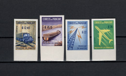 Paraguay 1961 Space, Building The Country, Communication 4 Stamps Imperf. MNH - Amérique Du Sud