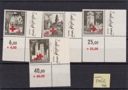 Generalgouvernement (GG) Rotes Kreuz Eckrand, Falz Oberrand Der Marke, 52-55, E4 - Occupazione 1938 – 45