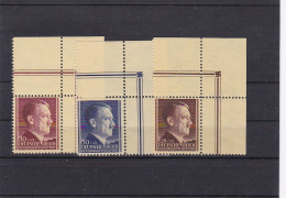 Generalgouvernement (GG) AH, **, Eckrand E1, MiNr. 89-91 - Besetzungen 1938-45