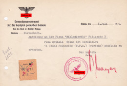 Generalgouvernement (GG): Feinseife, Verwaltungsmarke, Premium-stamp - Bezetting 1938-45