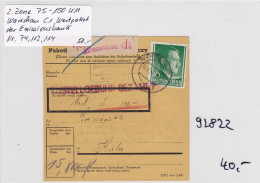 GG: Wert- Paketkarte ,Emissionsbank Warschau Nach Kielce, Hohe Frankatur - Bezetting 1938-45