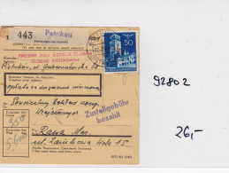 GG: Paketkarte, Petrikau Nach Rawa Maz.  - Besetzungen 1938-45