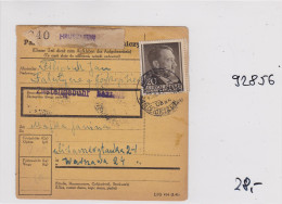 GG: Paketkarte,  Hruszniew, Verwendung 48Gr Marken, Selten - Bezetting 1938-45