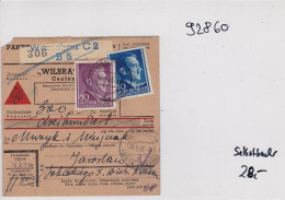 GG: Paketkarte, Warschau, Nachnahme, Selbstbucher - Bezetting 1938-45