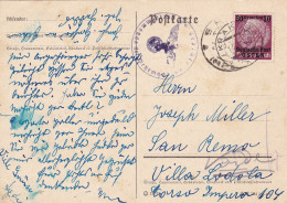 GG: Postkarte Von Krakau Nach Italien - Occupazione 1938 – 45
