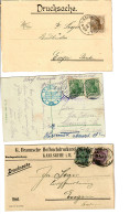 Konvolut Von 7 Karten/Briefe Aus 1908-1924, Teils Interessante Absender - Gebraucht