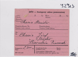 GG: Paketkarte, Notpaketkarte Mit Zustellgebühr Vor Ort - Occupazione 1938 – 45