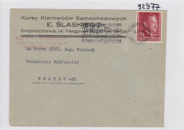 GG: Werbestempel: Ein Postscheckkonto .... Tschenstochau (Distr. Radom) - Occupation 1938-45
