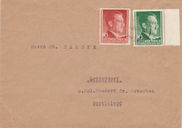 GG: Krasnik, Nach Lorenzdorf, Rückseitig Vignette: Antychryst - Bolszewik - Bezetting 1938-45
