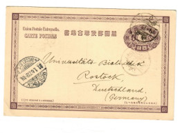 Japan: 1906: Postkarte Tokyo Library Nach Rostock - Other & Unclassified