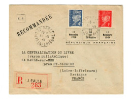 Dt. Besetzung Frankreich: Einschreiben La Baule: Jahrestag 11.11.18-11.11.44 - Occupation 1938-45